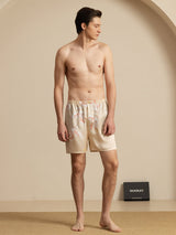 [Champagne] SilkSilky-NL 19Momme Mens Sleep Bottoms 005