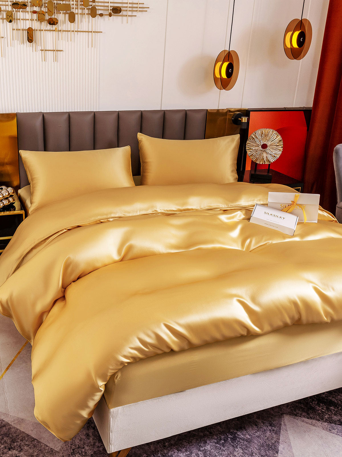 [Champagne] SilkSilky-NL 19Momme Bedding Set 003