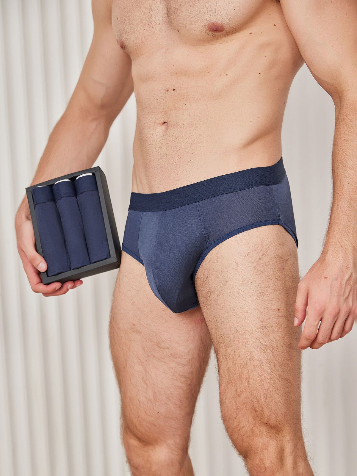 [Donkerblauw] SilkSilky-NL Mens Underwear 001