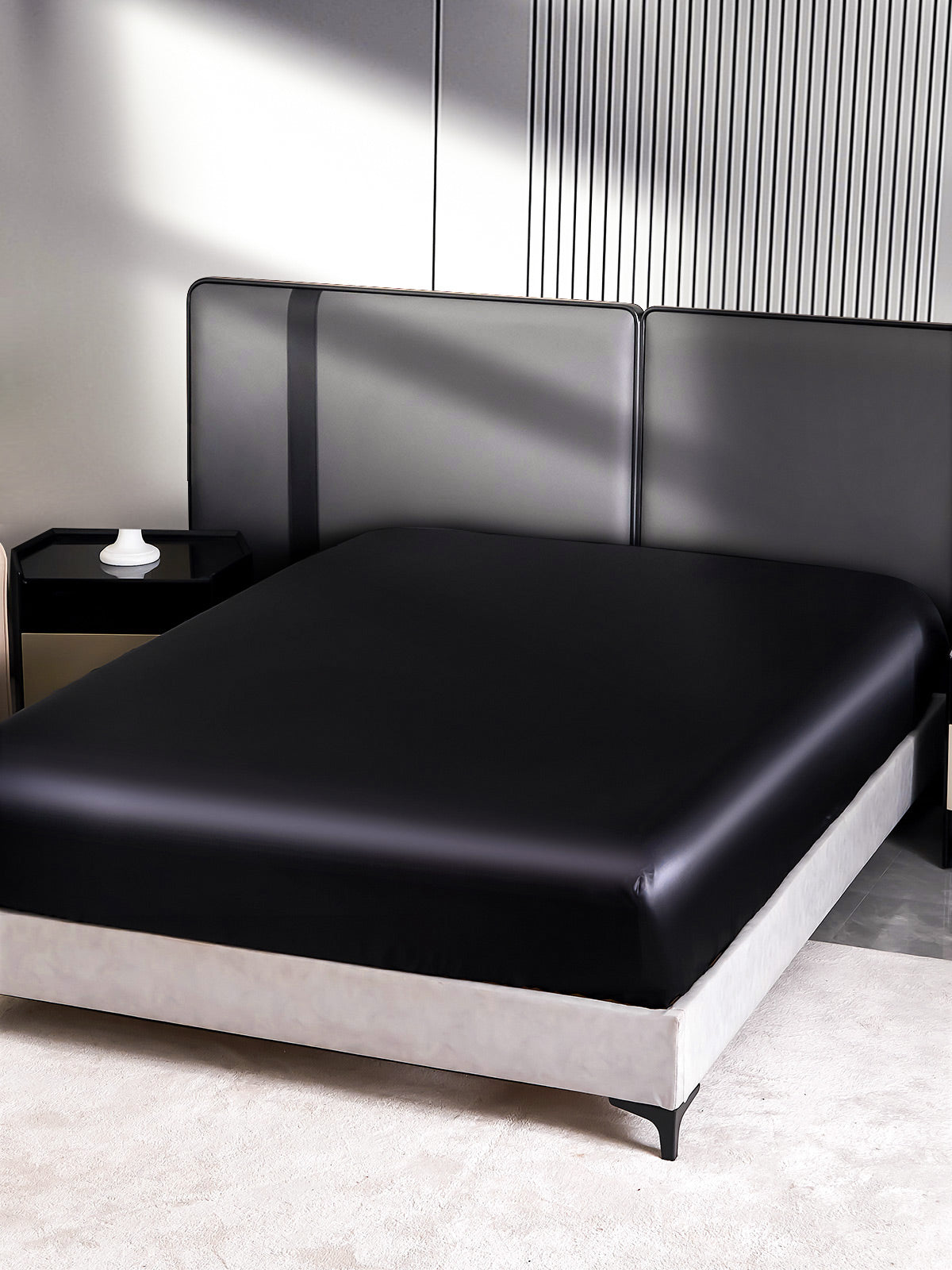 [Zwart] SilkSilky-NL 22Momme Sheet 002