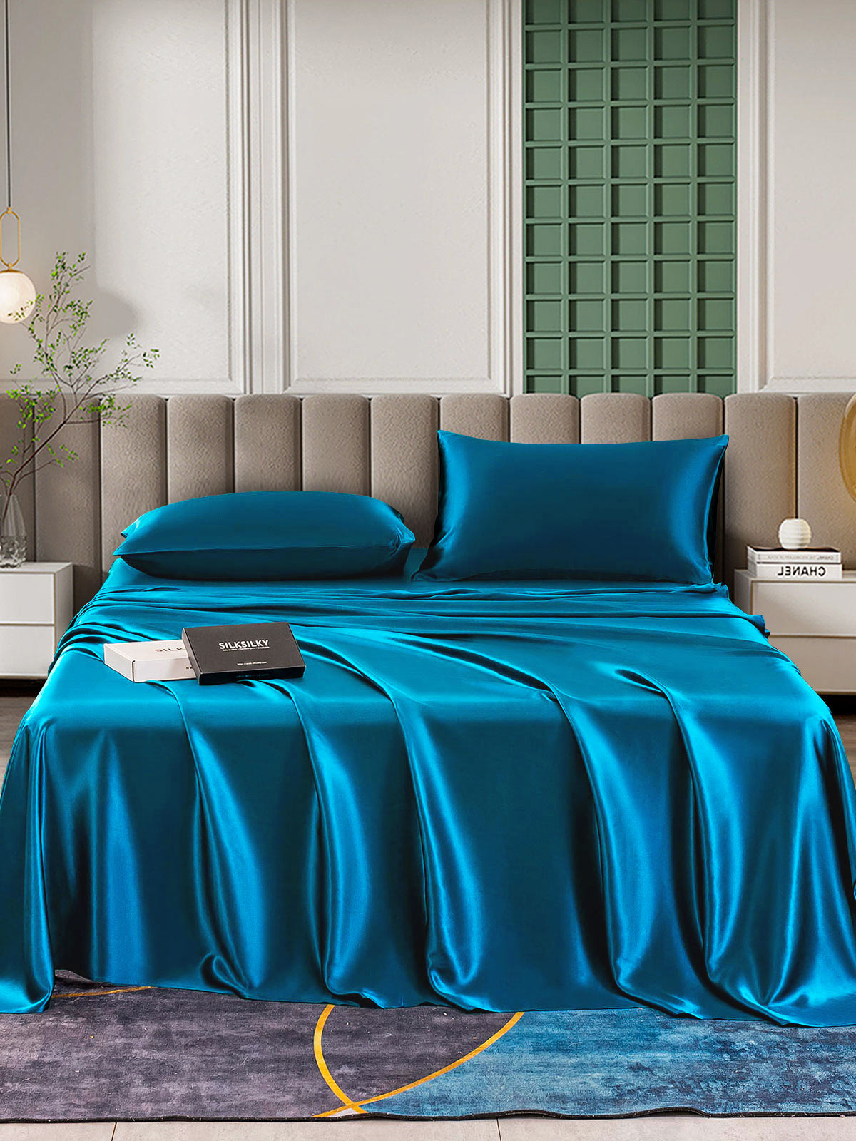 [Koningsblauw] SilkSilky-NL 25Momme Bedding Set 001