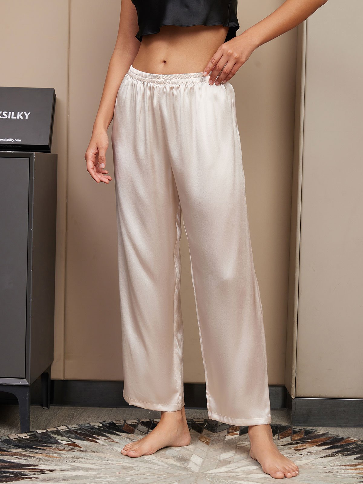 [Lichtbeige] SilkSilky-NL Women's Sleep Pants 004