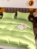 SilkSilky NL 19Momme Pure Silk Bedding Set Mintgroen 004