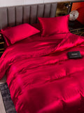 SilkSilky NL 19Momme Pure Silk Bedding Set Wijn 002