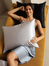 [Lichtgrijs+Wit] SilkSilky-NL 22Momme Pillowcase 003