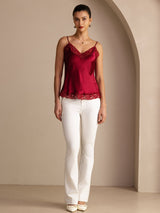 [Wijn] SilkSilky-NL V Neck Cami-Top 005