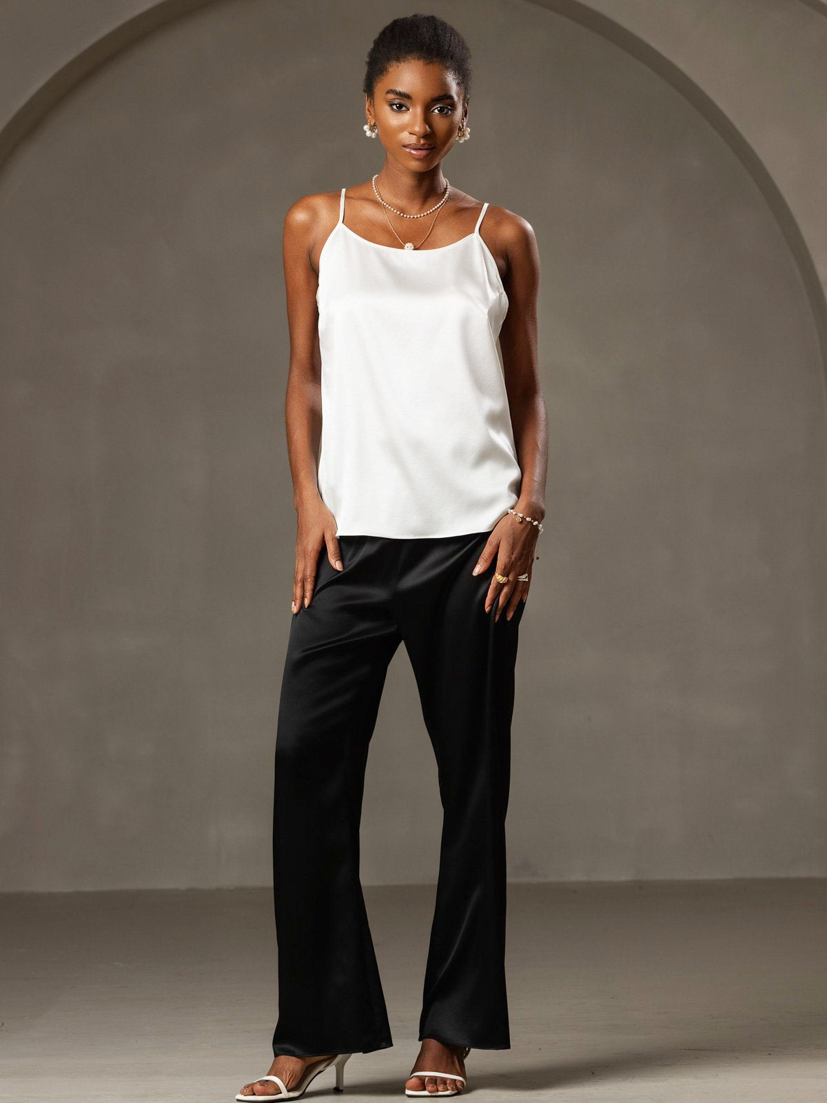 [Wit] SilkSilky-NL 19Momme Zijde Camisoles 001