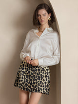 [Wit] SilkSilky-NL 19Momme Lange Mouw Reverskraag Dames Blouse 004