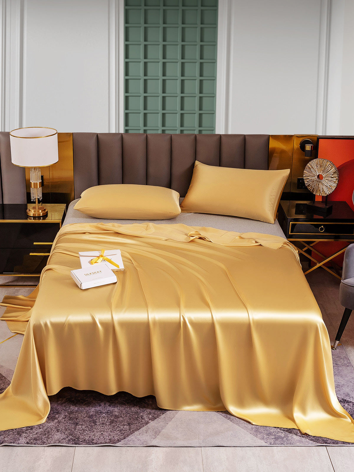 [Champagne] SilkSilky-NL 25Momme Bedding Set 001