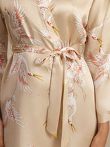[Champagne] SilkSilky-NL 3/4 Sleeve Dames Kamerjas 007