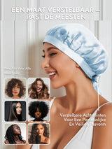 [Lichtblauw] SilkSilky-NL Slaapmutsen 006