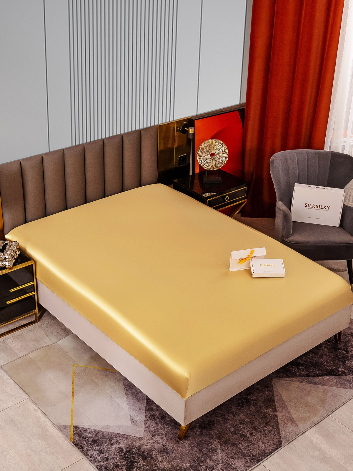 [Champagne] SilkSilky-NL 22Momme Sheet 002