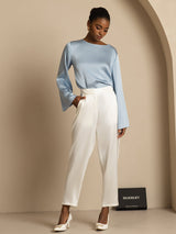 [Wit] SilkSilky-NL 19Momme Zijde Womens Pants 006