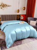 SilkSilky NL 19Momme Pure Silk Duvet Cover Lichtblauw 003