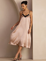[Toscane] SilkSilky-NL V Neck Jurk 001