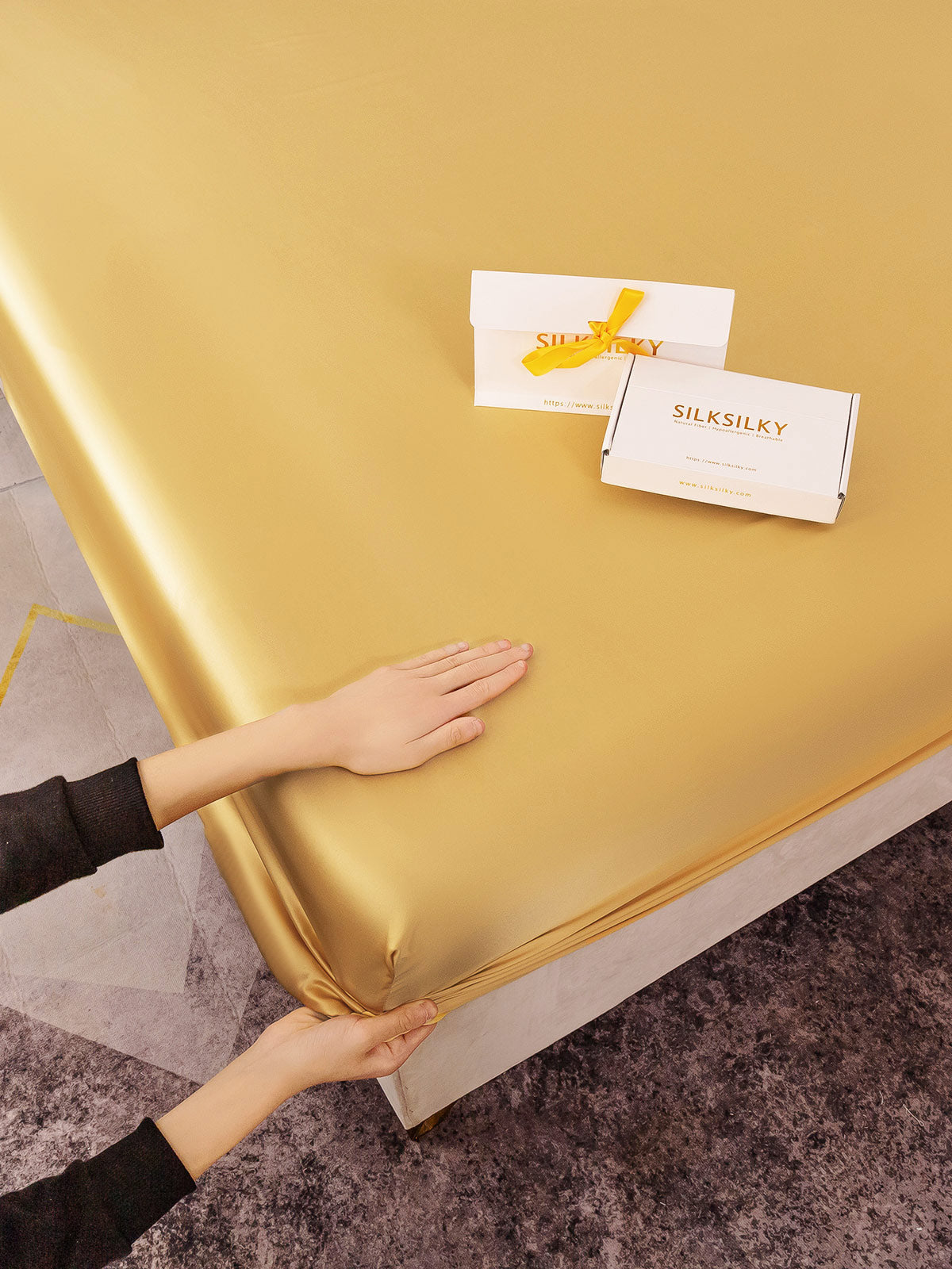 19Momme Moerbei Zijde Naadloze Hoeslaken