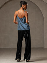 [Echt Petrol] SilkSilky-NL Spaghetti Strap Cami-Top 006