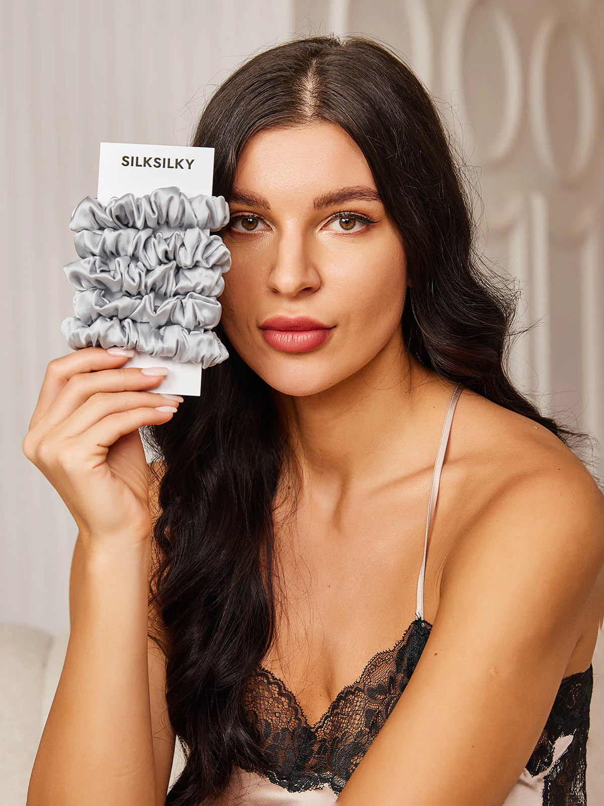 [Lichtgrijs] SilkSilky-NL 19Momme Scrunchie 002