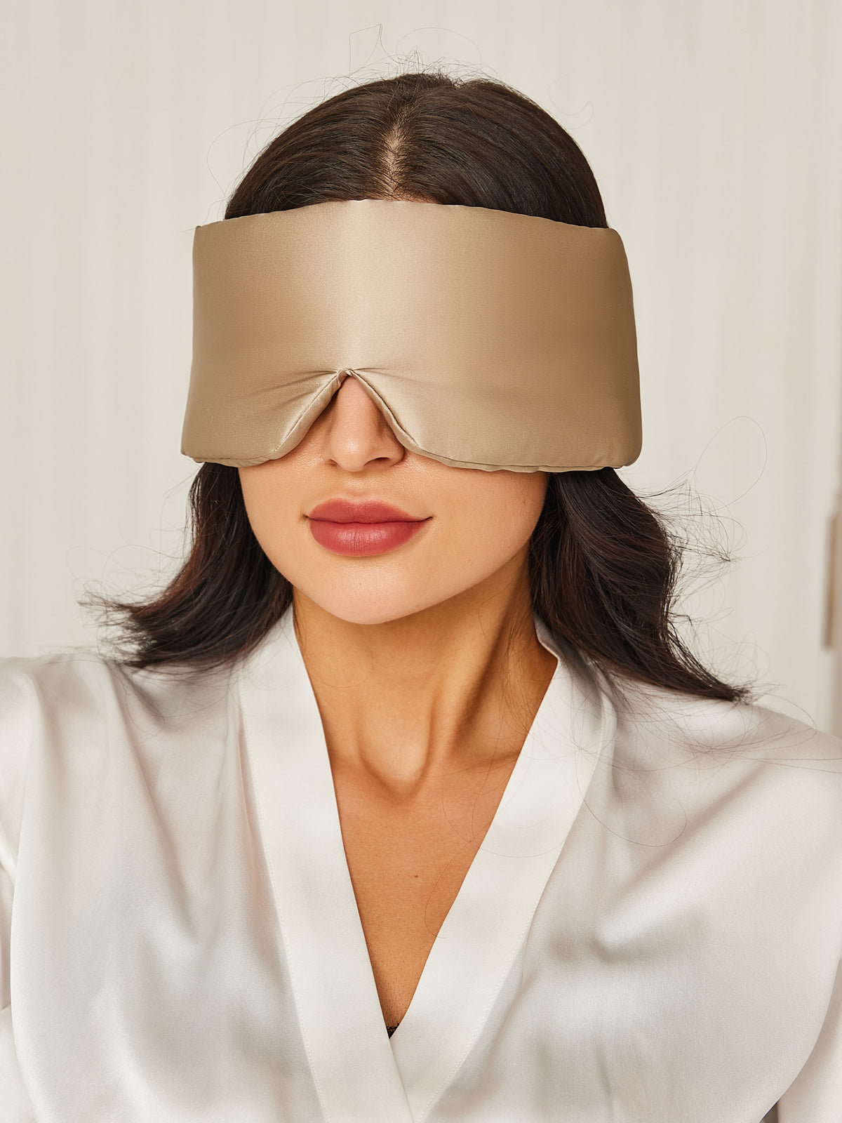 [Beige] SilkSilky-NL 19Momme Eye Mask 001