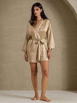 [Champagnegoud] SilkSilky-NL 3/4 Sleeve Dames Kamerjas 005