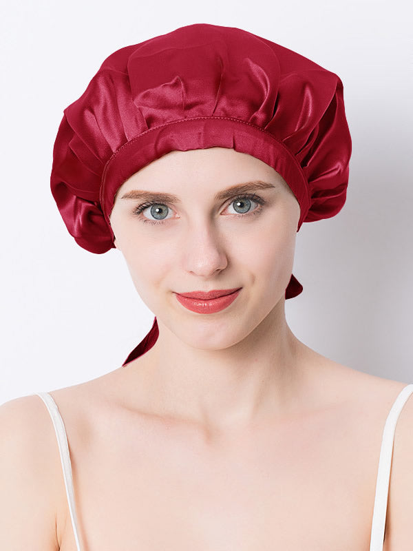 SilkSilky NL Pure Silk Sleep Cap Wijn 001