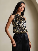 [Leopard] SilkSilky-NL 19Momme Zijde Womens T-Shirt 001,