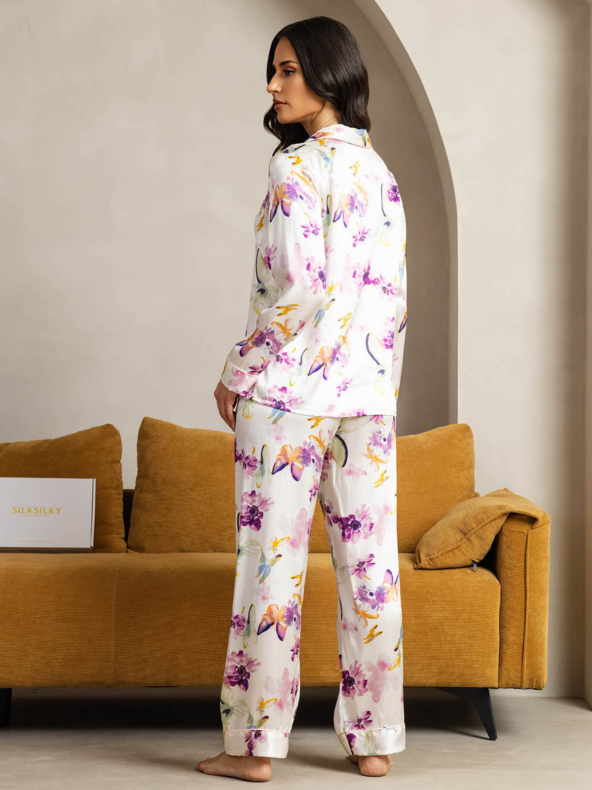 [Aquarelbloemen] SilkSilky-NL Womens Pajamas 002