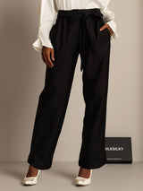 [Zwart] SilkSilky-NL 32Momme Zijde Womens Pants 006