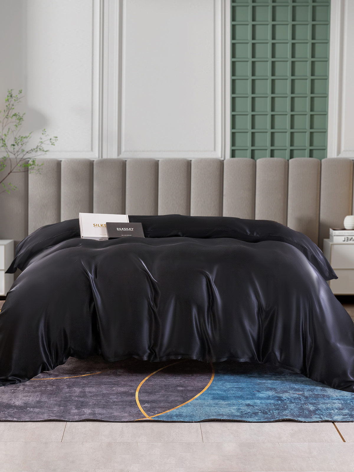 SilkSilky-NL 25Momme Duvet Cover Zwart 003