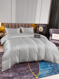 SilkSilky NL 22Momme Pure Silk Bedding Set Zilver 004