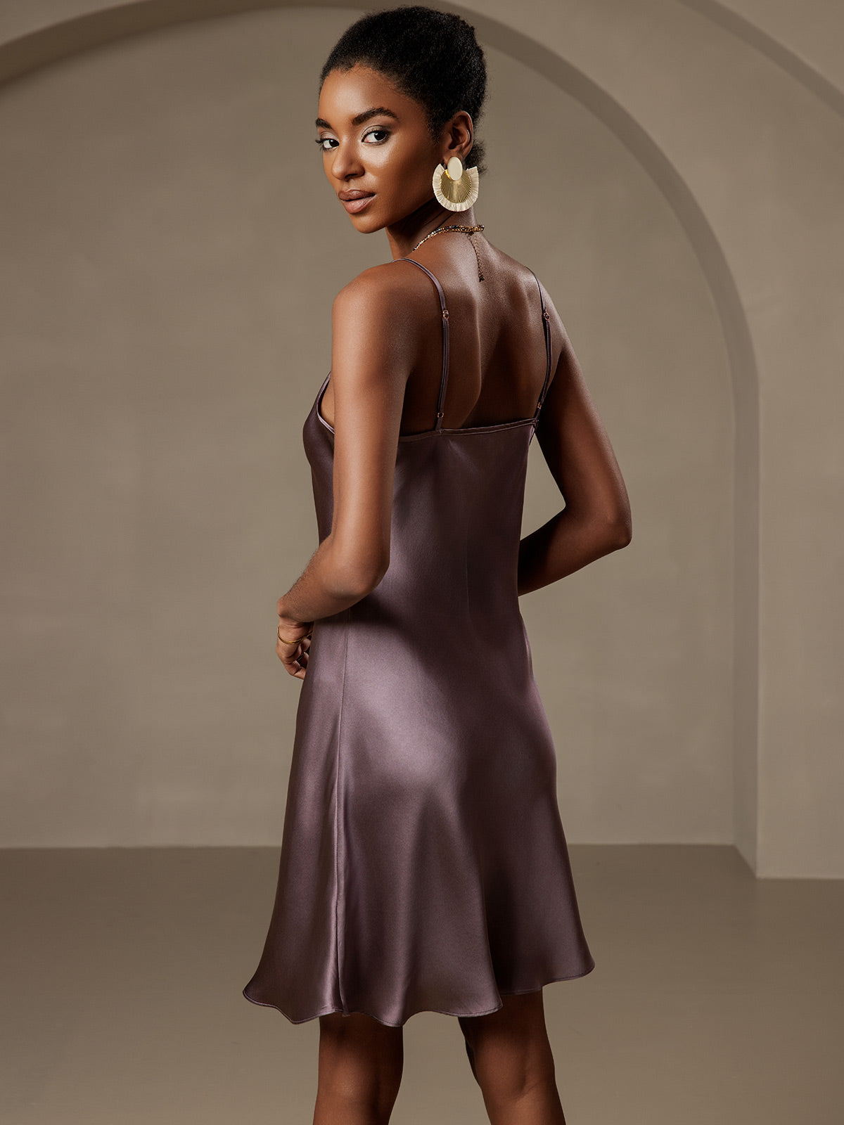 [Paars Grijs] SilkSilky-NL Dress 002