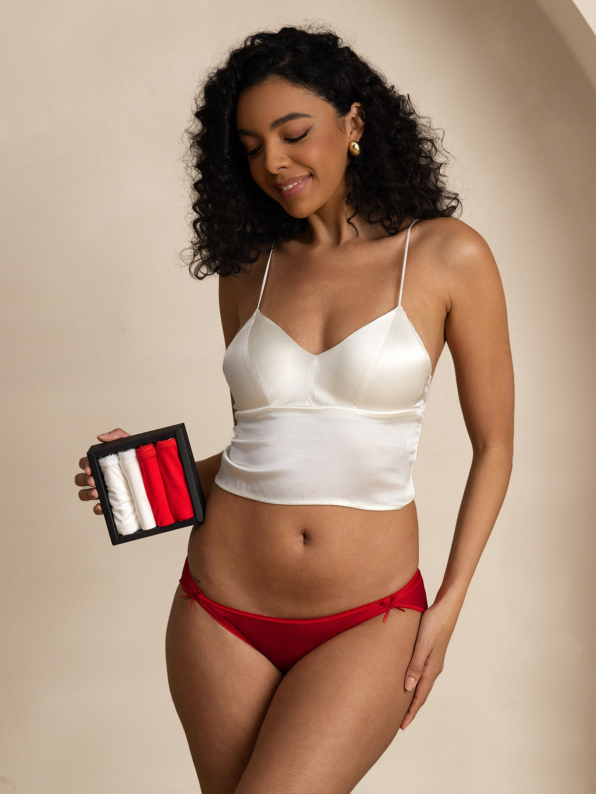 [Wit+Rode] SilkSilky-NL Zijde Gebreid Panty 002