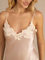 [Roze] SilkSilky-NL Spaghetti Strap V Neck Jurk 004