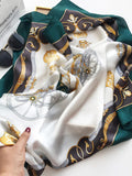 SilkSilky NL Pure Silk Scarf Donkergroen 003