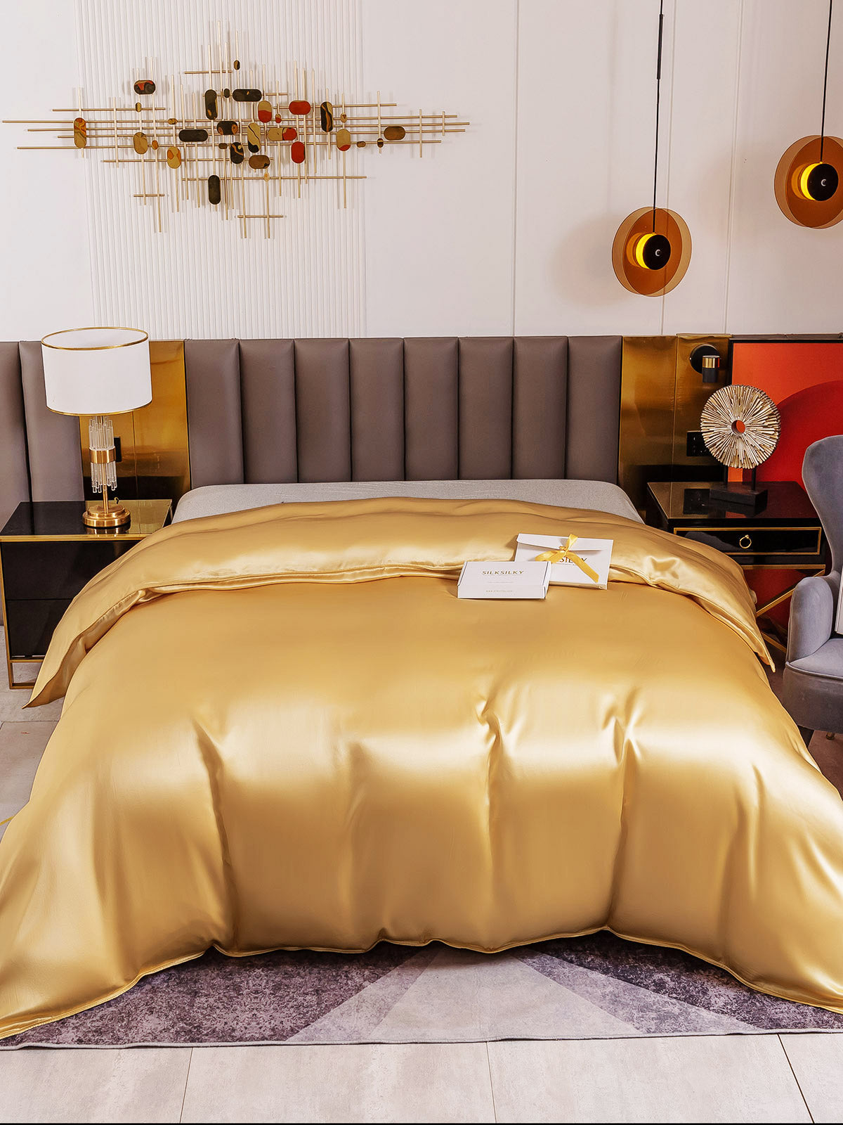 [Champagne] SilkSilky-NL 19Momme Duvet Cover 002
