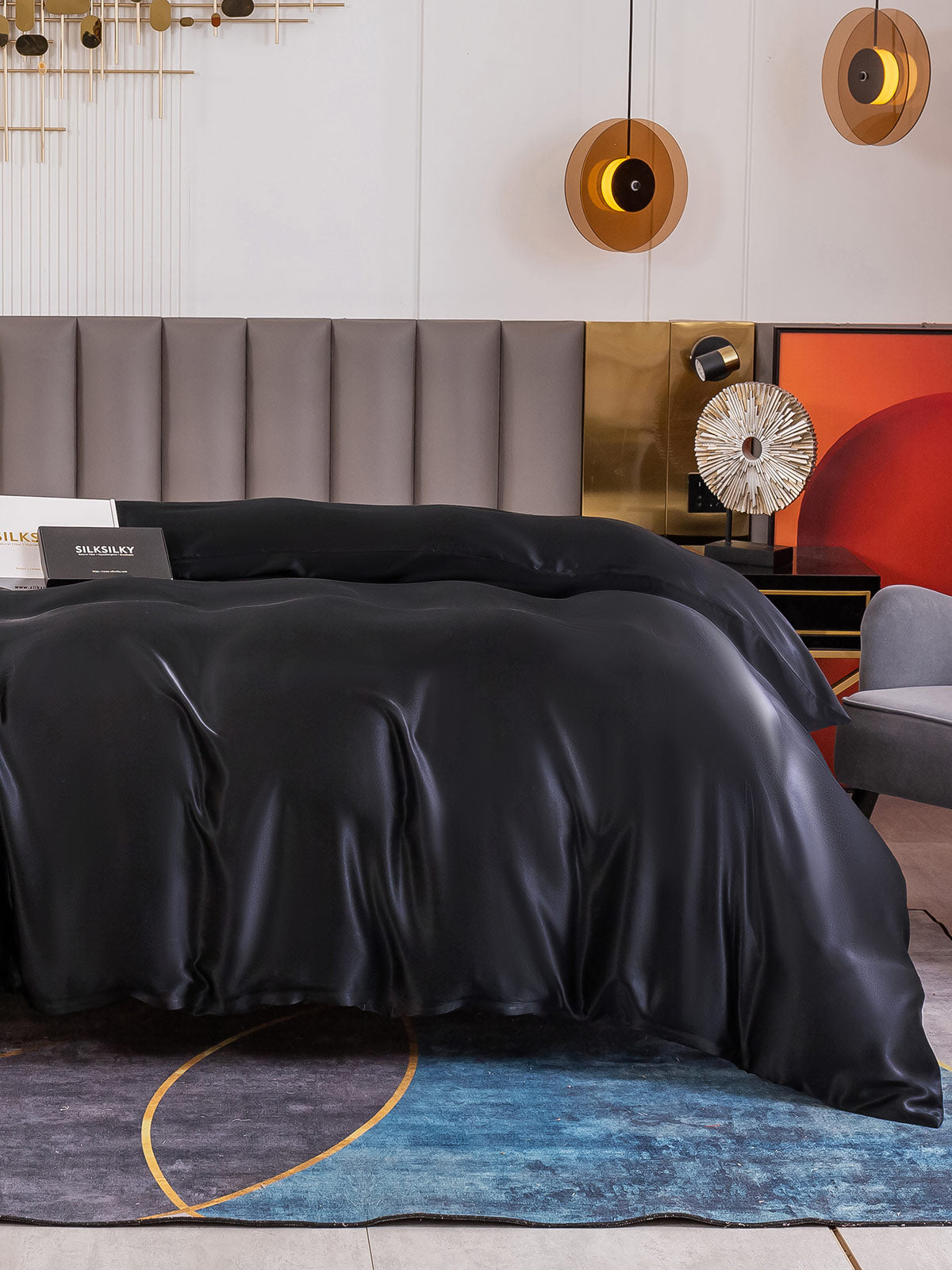 [Zwart] SilkSilky-NL 19Momme Duvet Cover 003