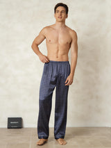 [Marine Ginkgo] SilkSilky-NL Mens Sleep Bottoms 004