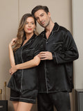 SilkSilky NL Pure Silk Lange Mouw Couple Zwart 005