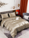 SilkSilky NL 19Momme Pure Silk Bedding Set Khaki 001