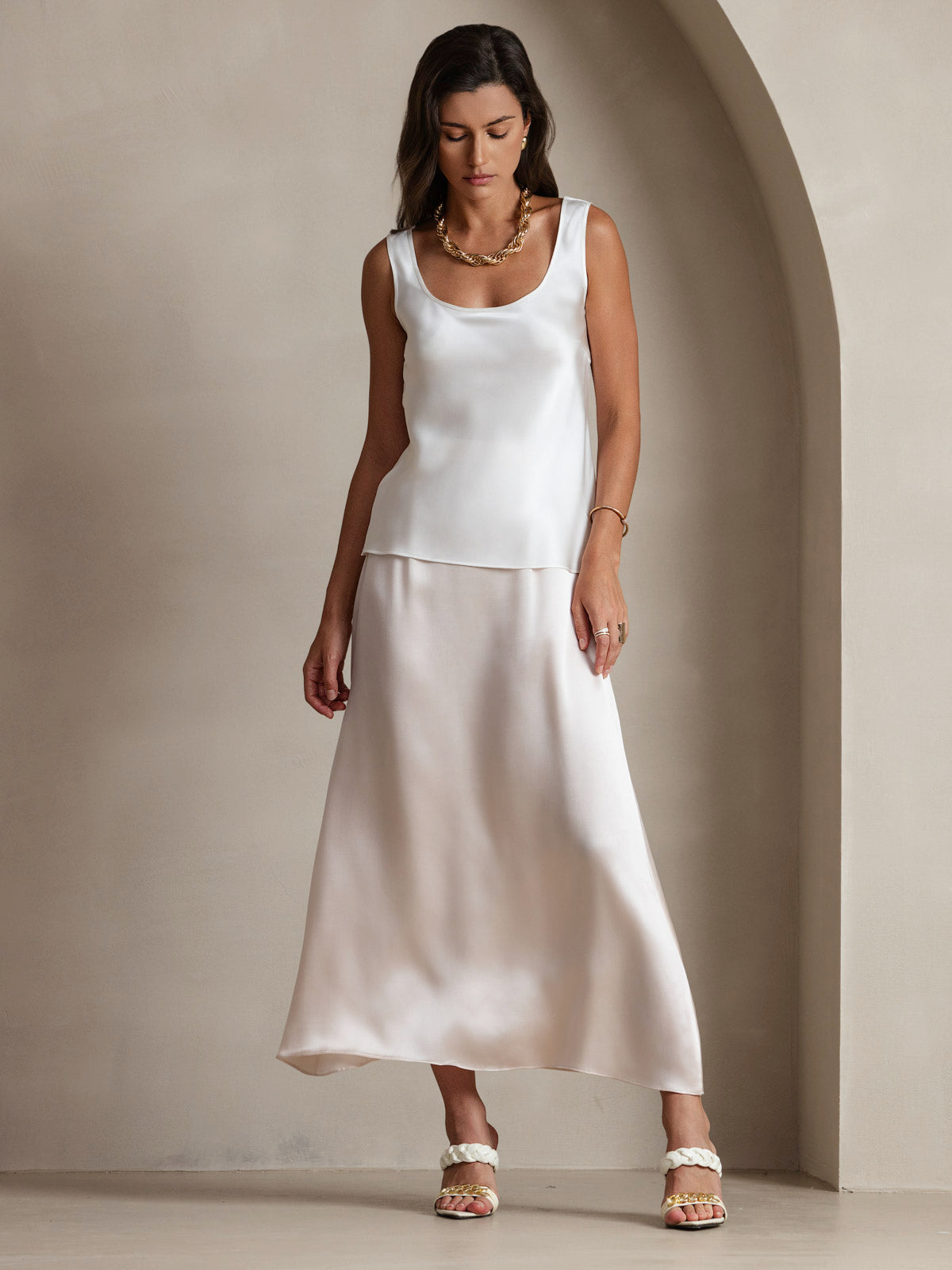 [Wit] SilkSilky-NL 19Momme Zijde Camisoles 006