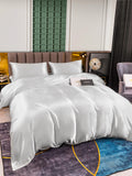 SilkSilky NL 25Momme Pure Silk Bedding Set Zilver 001