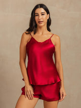 [Wijn] SilkSilky-NL V Neck Cami-Set 001