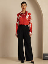 [Wijn] SilkSilky-NL Long Sleeve Lapel Collar Dames Blouse 006