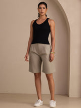 [Zwart] SilkSilky-NL Sleeveless Deep V Neck Cami-Top 006