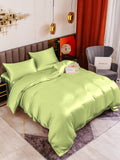 SilkSilky NL 19Momme Pure Silk Bedding Set Mintgroen 001