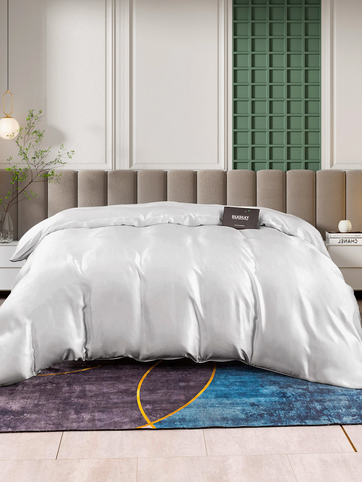 SilkSilky-NL 25Momme Duvet Cover Zilver 003