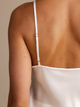 [Wit] SilkSilky-NL Spaghetti Strap V Neck Cami-Top 004