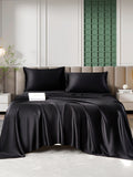 SilkSilky NL 25Momme Pure Silk Bedding Set Zwart 005