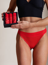 [Red] SilkSilky  100% Silk Jersey Panty 002