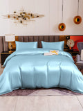 SilkSilky NL 19Momme Pure Silk Bedding Set Lichtblauw 005